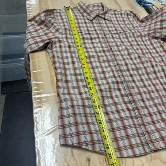 John Varvatos Men’s Western Plaid Button Down Long Sleeve Shirt Brown XXL